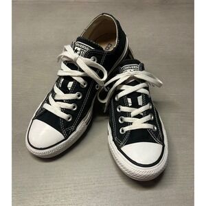 Converse All Star Low Top Sneakers Black Canvas‎ Women's Size 7 Casual Shoes